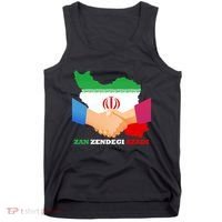 Woman Life Freedom Iran Zan Zendegi Azadi Persian Support Tank Top thumb 0