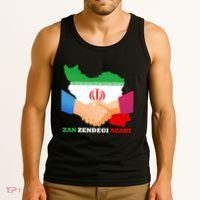 Woman Life Freedom Iran Zan Zendegi Azadi Persian Support Tank Top thumb 3