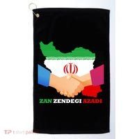 Woman Life Freedom Iran Zan Zendegi Azadi Persian Support Golf Towel thumb 0