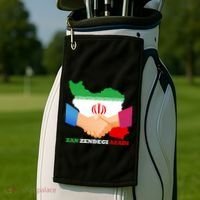 Woman Life Freedom Iran Zan Zendegi Azadi Persian Support Golf Towel thumb 2