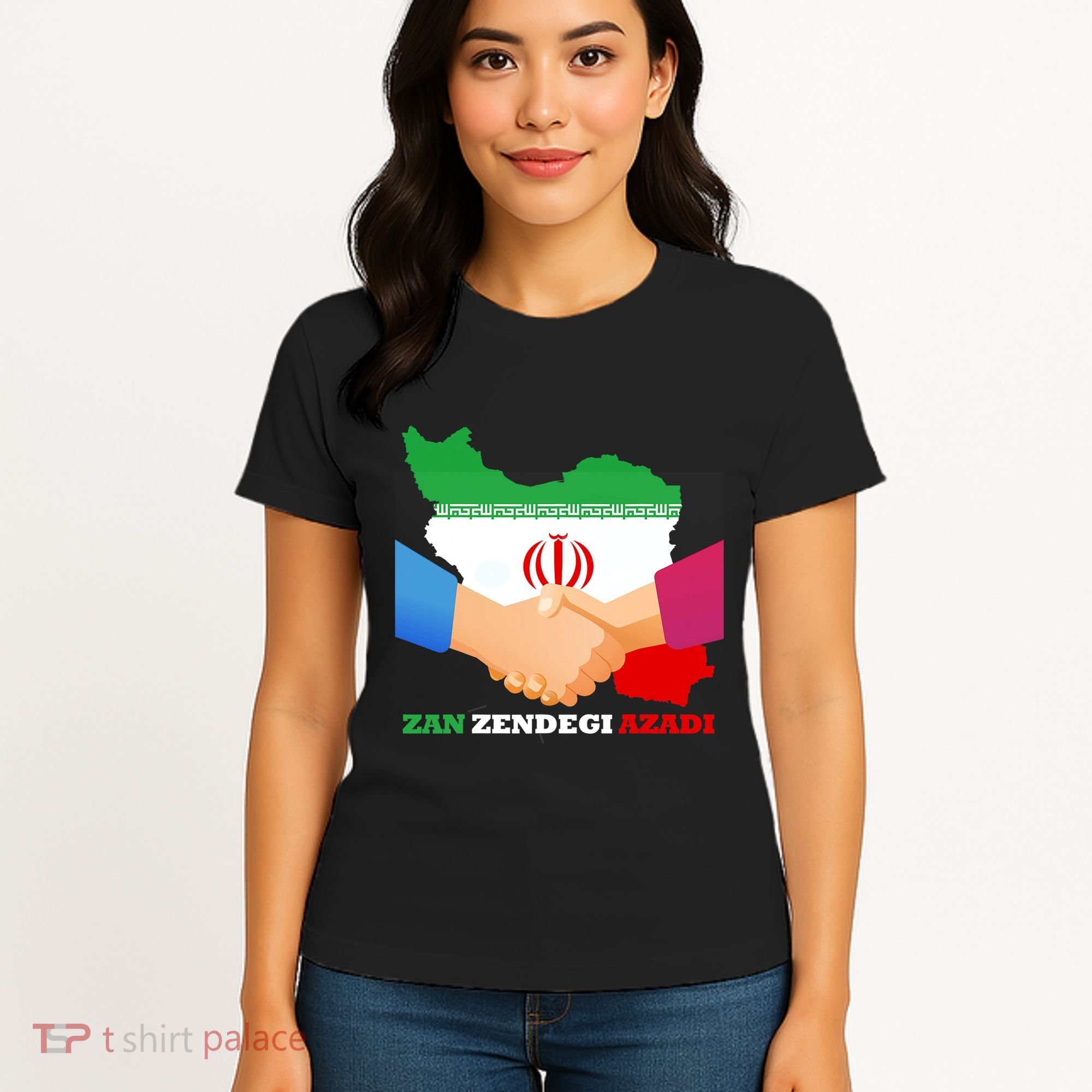 Woman Life Freedom Iran Zan Zendegi Azadi Persian Support Women's T-Shirt