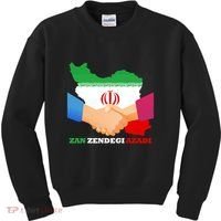 Woman Life Freedom Iran Zan Zendegi Azadi Persian Support Kids Sweatshirt thumb 0