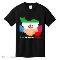 Woman Life Freedom Iran Zan Zendegi Azadi Persian Support Kids T-Shirt thumb 0