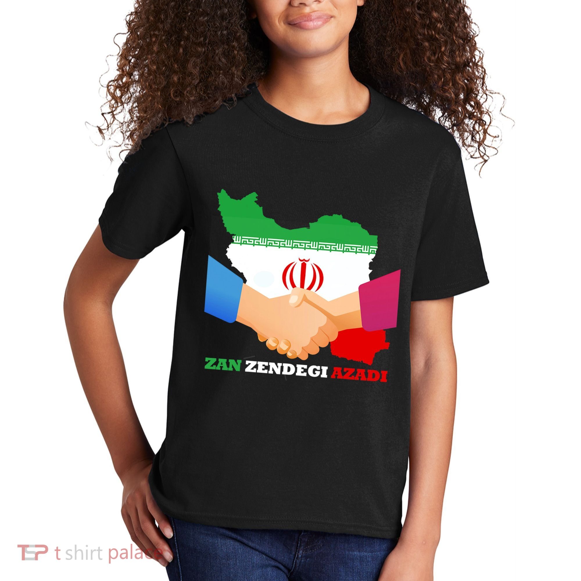 Woman Life Freedom Iran Zan Zendegi Azadi Persian Support Kids T-Shirt