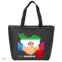 Woman Life Freedom Iran Zan Zendegi Azadi Persian Support Tote Bag thumb 0
