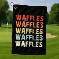 Waffles Lover Gifts Waffle Love Golf Towel thumb 1