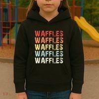 Waffles Lover Gifts Waffle Love Kids Hoodie thumb 3