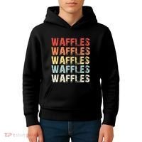 Waffles Lover Gifts Waffle Love Kids Hoodie thumb 4