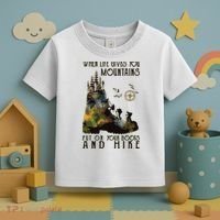 When Life Gives You Mountains Put On Your Boots Funny Hiking Toddler T-Shirt thumb 3