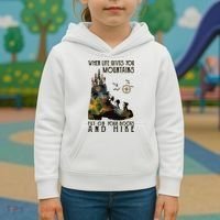 When Life Gives You Mountains Put On Your Boots Funny Hiking Kids Hoodie thumb 3