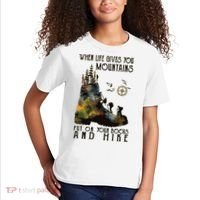 When Life Gives You Mountains Put On Your Boots Funny Hiking Kids T-Shirt thumb 2