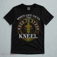 When Life Gets Too Hard To Stand Kneel Christian Faith T-Shirt thumb 5