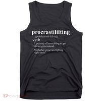 Weightlifting Lover Gifts Procrastilifting Funny Gym Workout Tank Top thumb 0