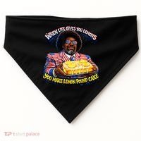 When Life Gives You Lemons You Make Lemon Pound Cake USA-Made Doggie Bandana thumb 0