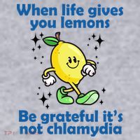 When Life Gives You Lemons Be Grateful Its Not Chlamydia Funny Women's Sweatshirt thumb 2
