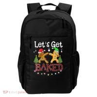 Wo Let's Get Baked Cookie Baking Gingerbread Plaid Christmas Backpack thumb 0