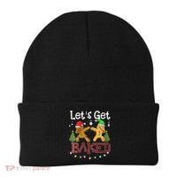 Wo Let's Get Baked Cookie Baking Gingerbread Plaid Christmas Beanie thumb 0