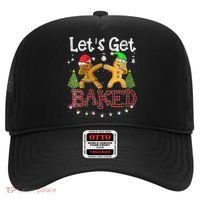 Wo Let's Get Baked Cookie Baking Gingerbread Plaid Christmas Hat thumb 0