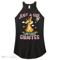 Who Loves Giraffe, Cute Giraffe Women's Perfect Tri Rocker Tank thumb 0
