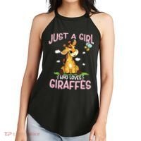 Who Loves Giraffe, Cute Giraffe Women's Perfect Tri Rocker Tank thumb 2