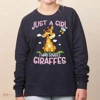 Who Loves Giraffe, Cute Giraffe Women's Sweatshirt thumb 0