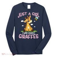 Who Loves Giraffe, Cute Giraffe Long Sleeve Shirt thumb 0