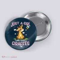 Who Loves Giraffe, Cute Giraffe Button thumb 0