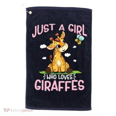 Who Loves Giraffe, Cute Giraffe Golf Towel