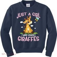Who Loves Giraffe, Cute Giraffe Kids Sweatshirt thumb 0