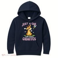 Who Loves Giraffe, Cute Giraffe Kids Hoodie thumb 0