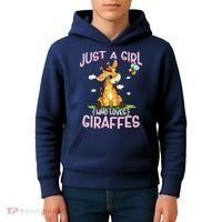 Who Loves Giraffe, Cute Giraffe Kids Hoodie thumb 4