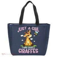 Who Loves Giraffe, Cute Giraffe Tote Bag thumb 0