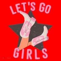 Western Let's Go Bridal Bachelorette Party Matching Santa Hat thumb 1