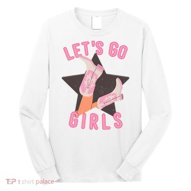 Western Let's Go Bridal Bachelorette Party Matching Long Sleeve Shirt