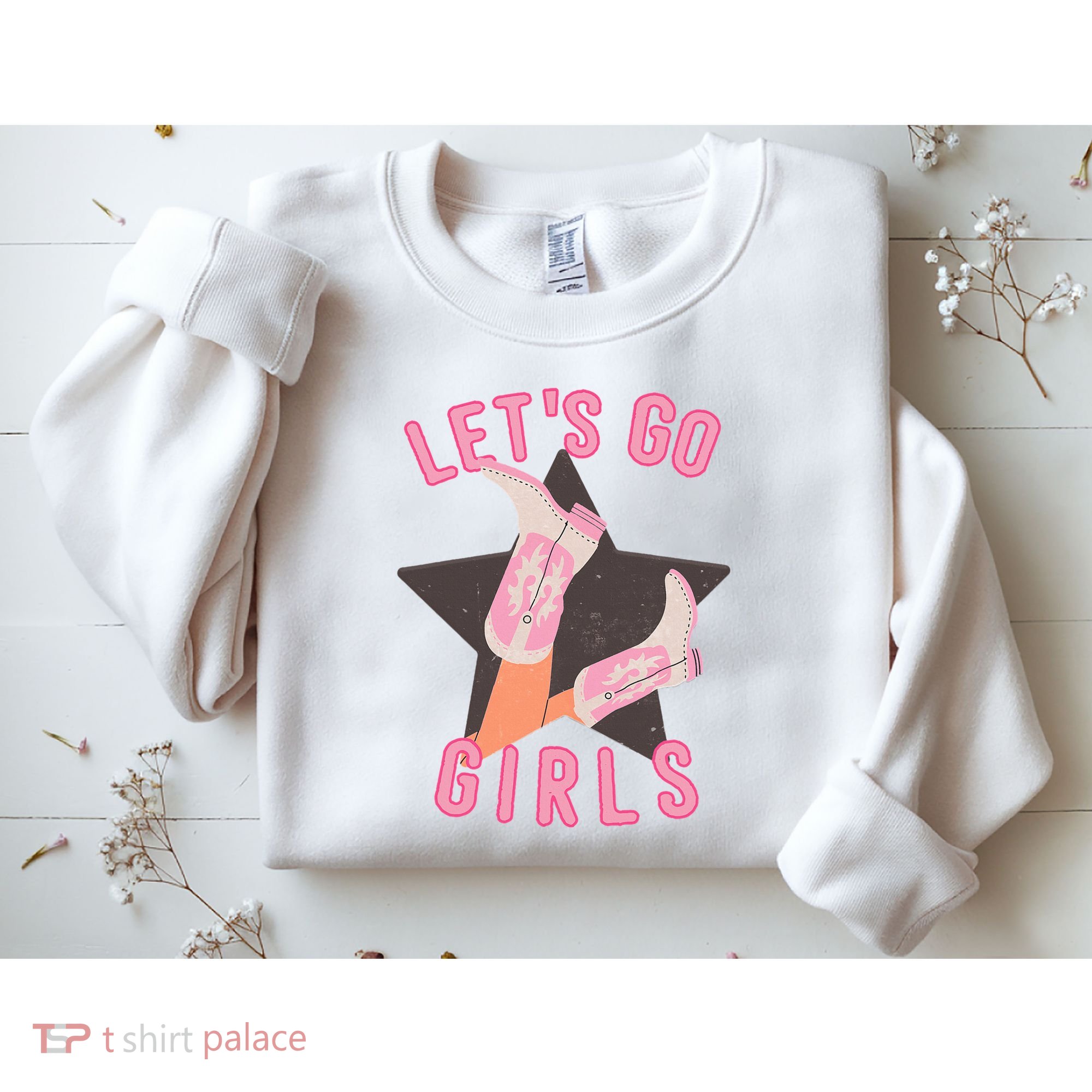 Western Let's Go Bridal Bachelorette Party Matching Sweatshirt