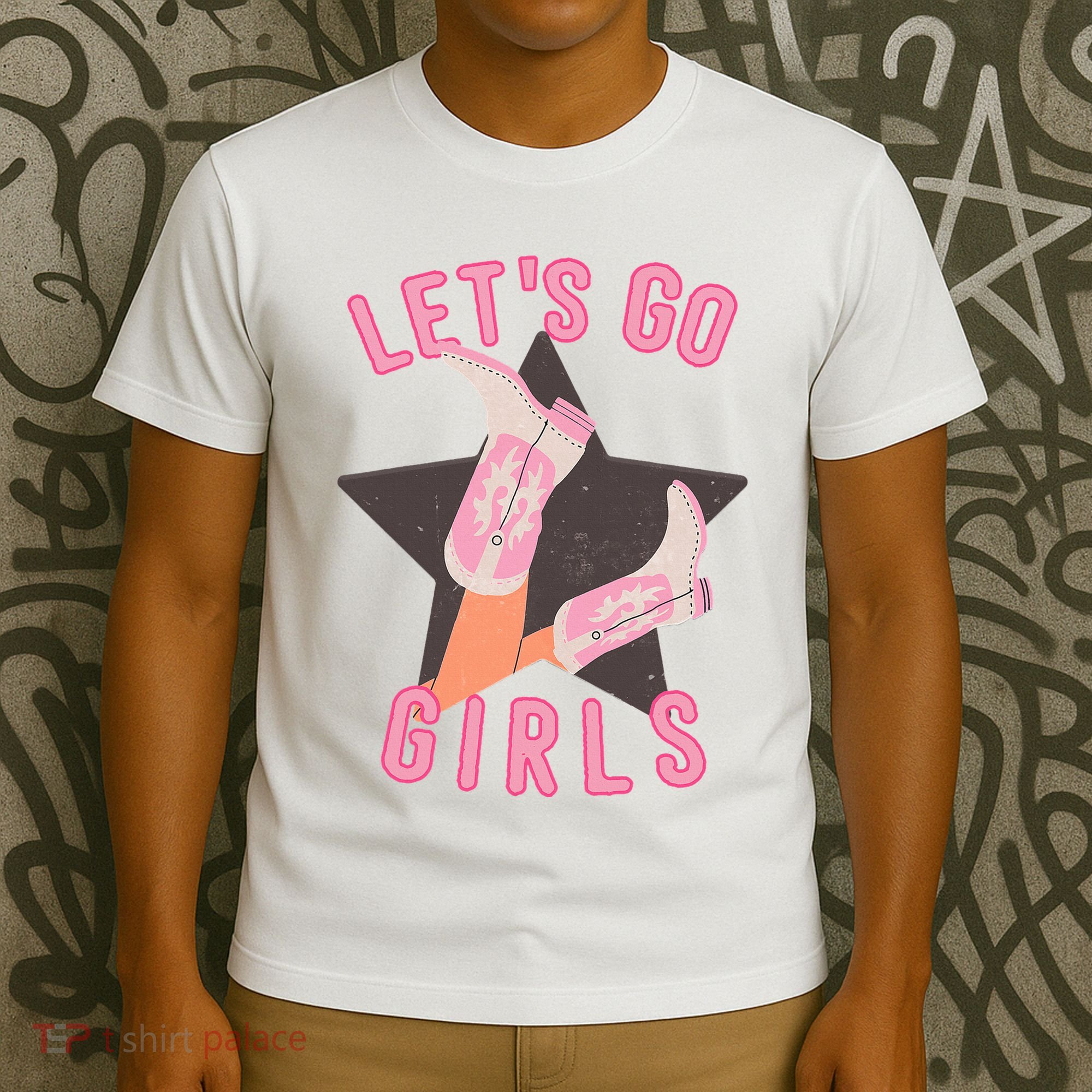 Western Let's Go Bridal Bachelorette Party Matching T-Shirt