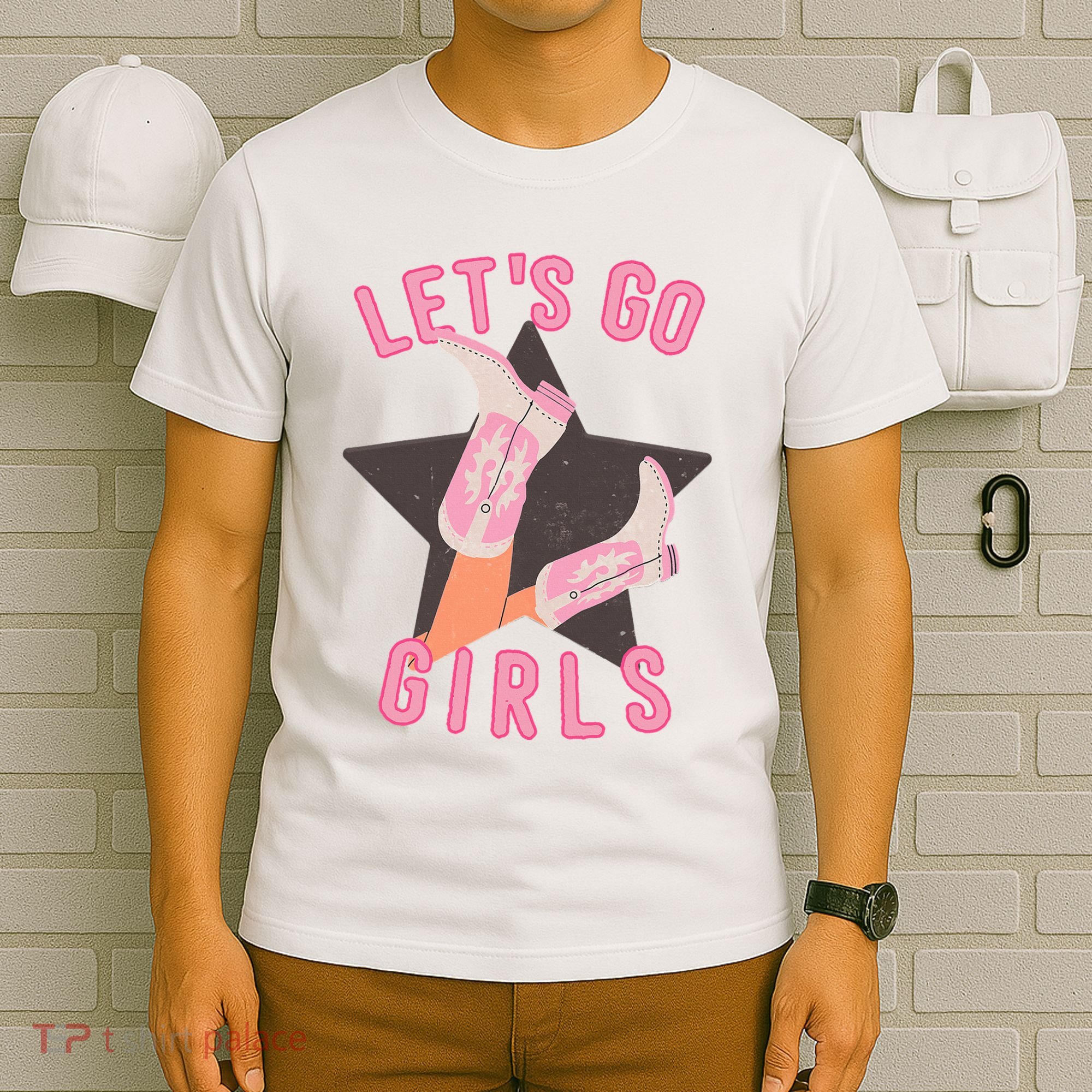 Western Let's Go Bridal Bachelorette Party Matching T-Shirt