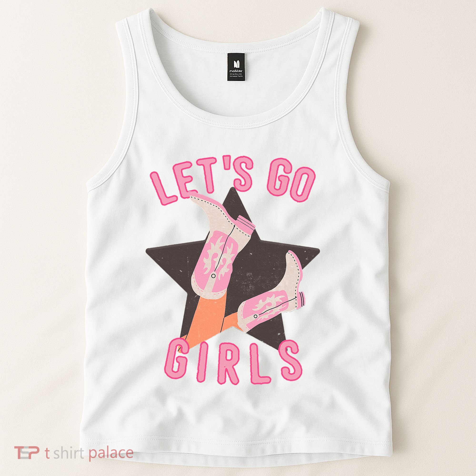 Western Let's Go Bridal Bachelorette Party Matching Tank Top