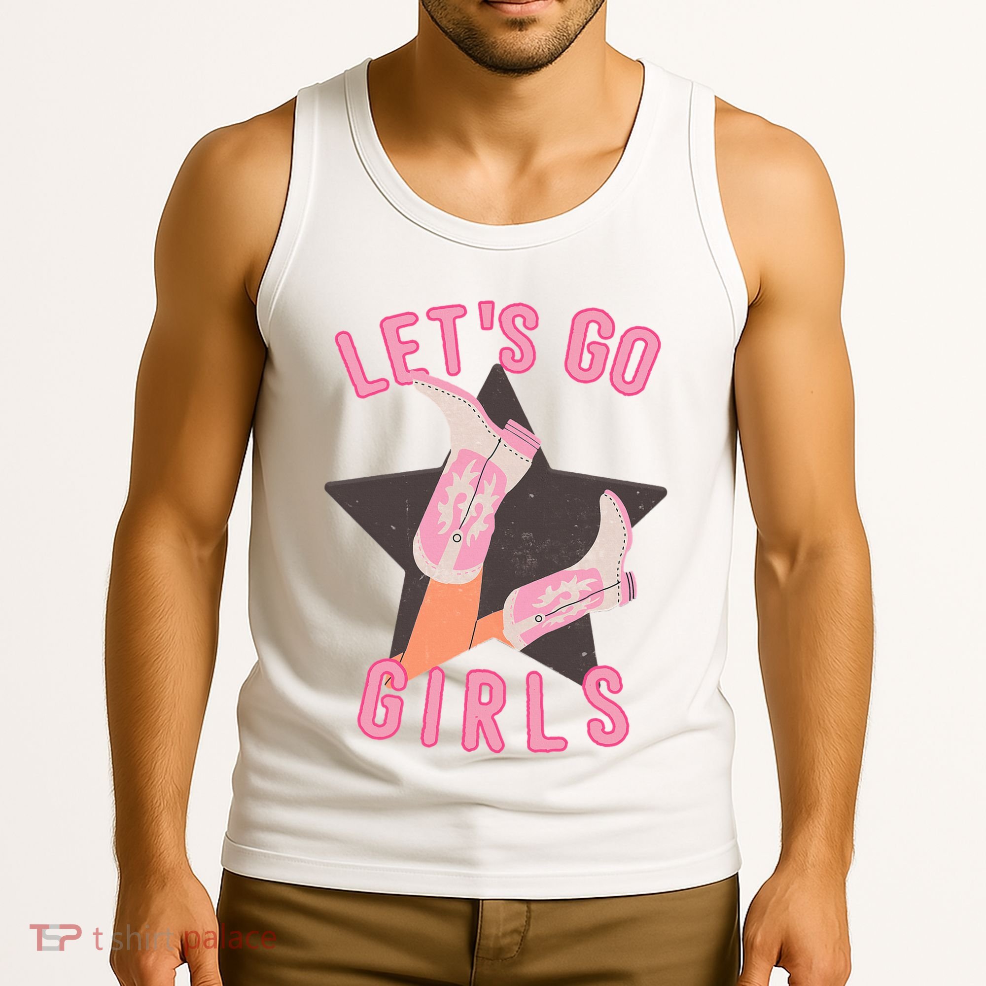 Western Let's Go Bridal Bachelorette Party Matching Tank Top
