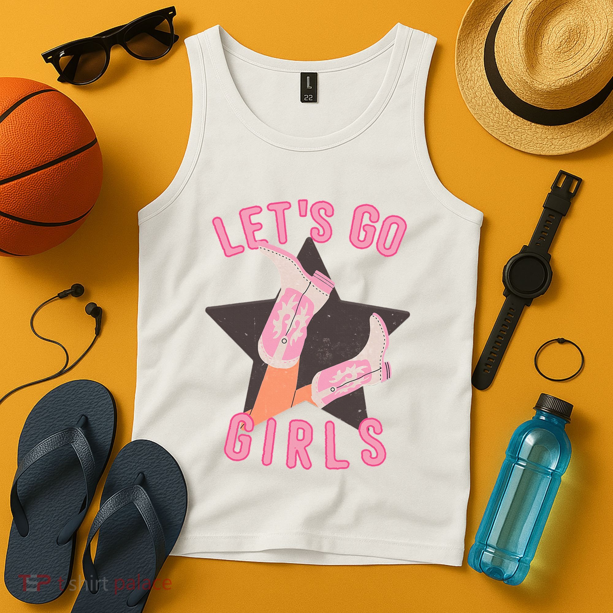 Western Let's Go Bridal Bachelorette Party Matching Tank Top