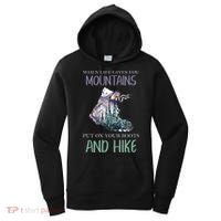 When Life Gives You Mountains Hiking Camping Mountaineering Women's Hoodie thumb 0