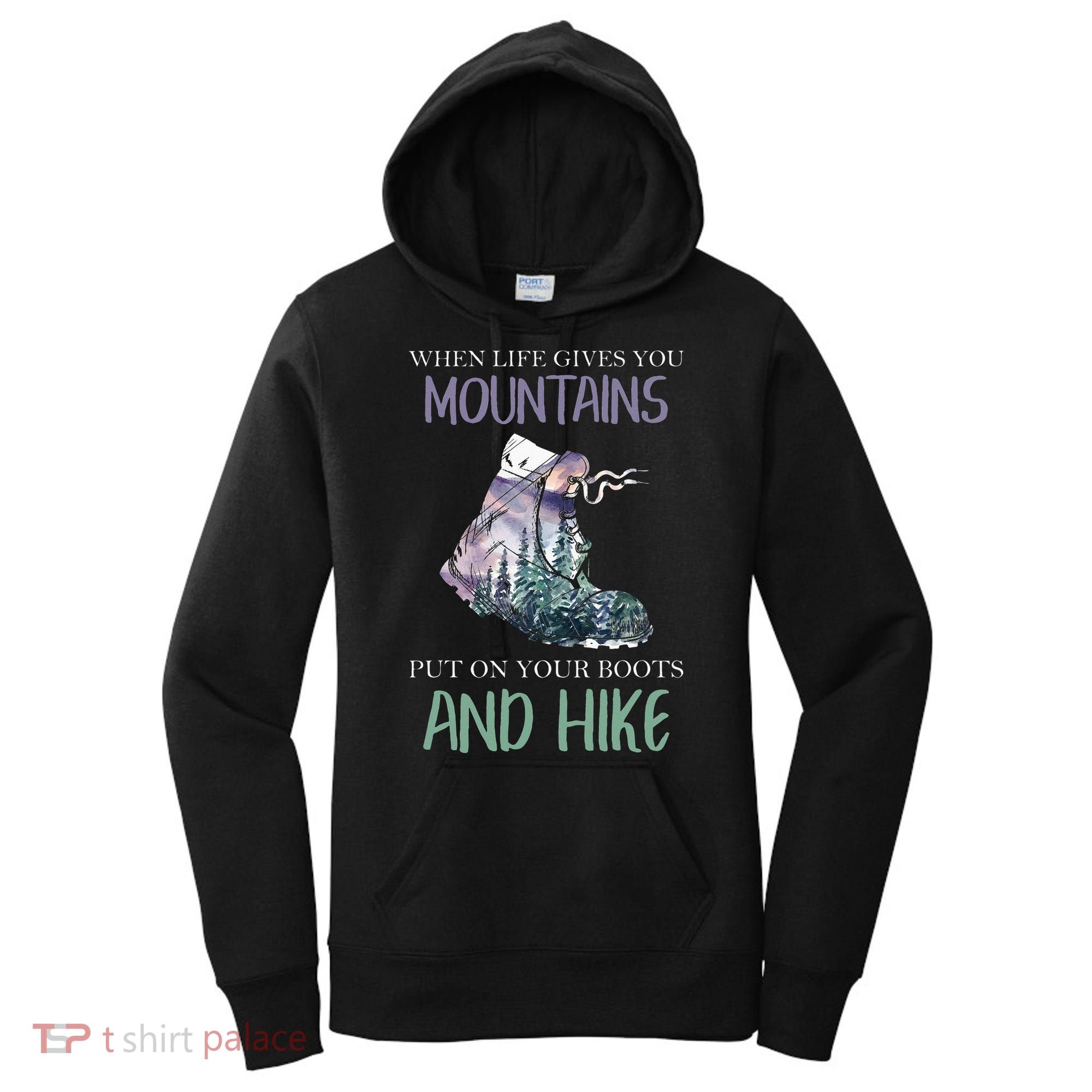 When Life Gives You Mountains Hiking Camping Mountaineering Women's Hoodie