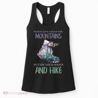 When Life Gives You Mountains Hiking Camping Mountaineering Women's Tank Top thumb 0