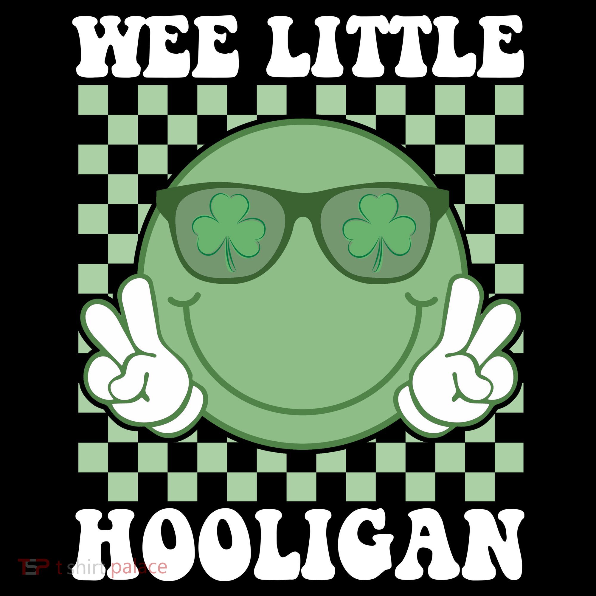Wee Little Hooligan St Patricks Day Smile Retro Coaster