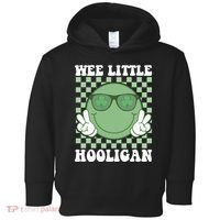 Wee Little Hooligan St Patricks Day Smile Retro Toddler Hoodie thumb 0