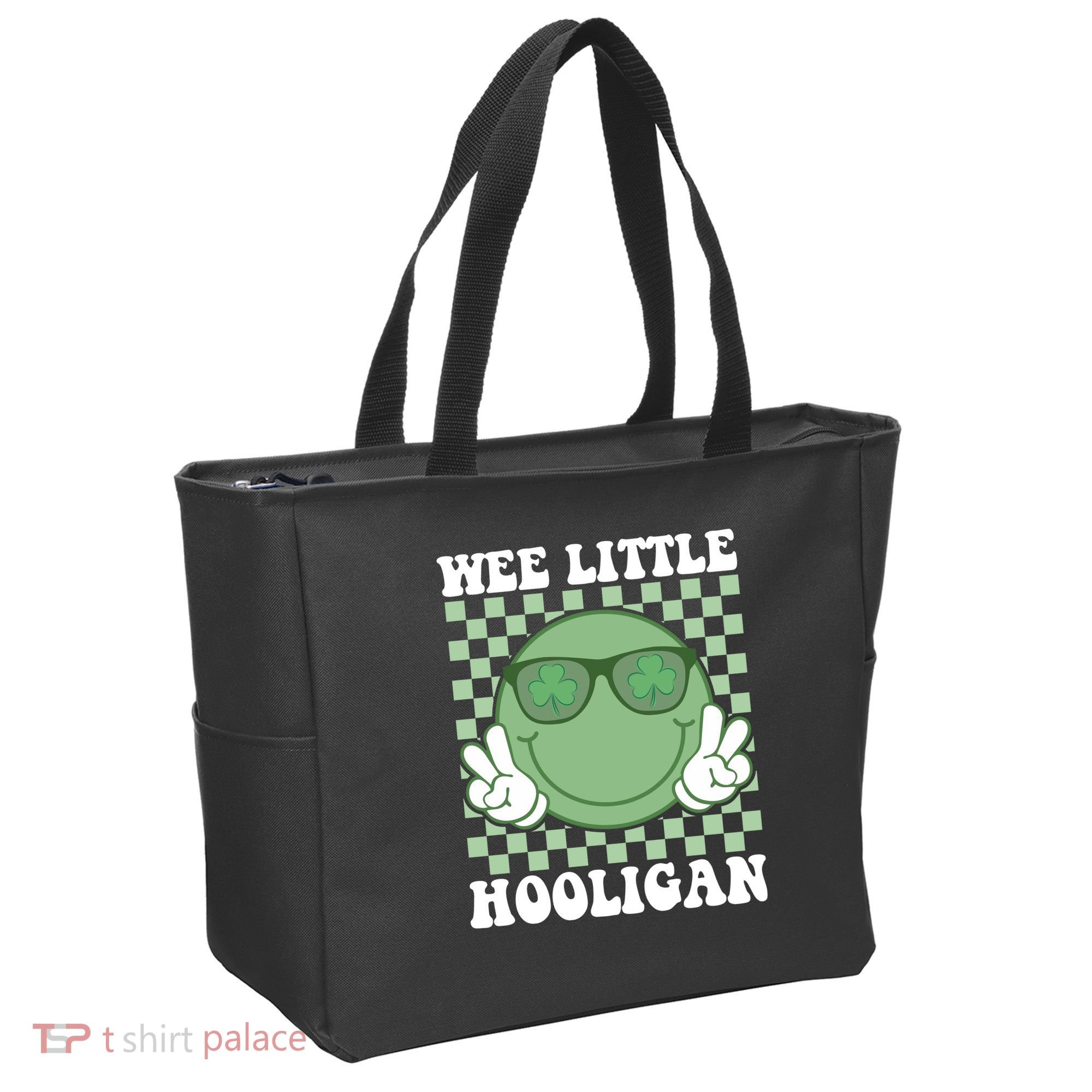 Wee Little Hooligan St Patricks Day Smile Retro Tote Bag