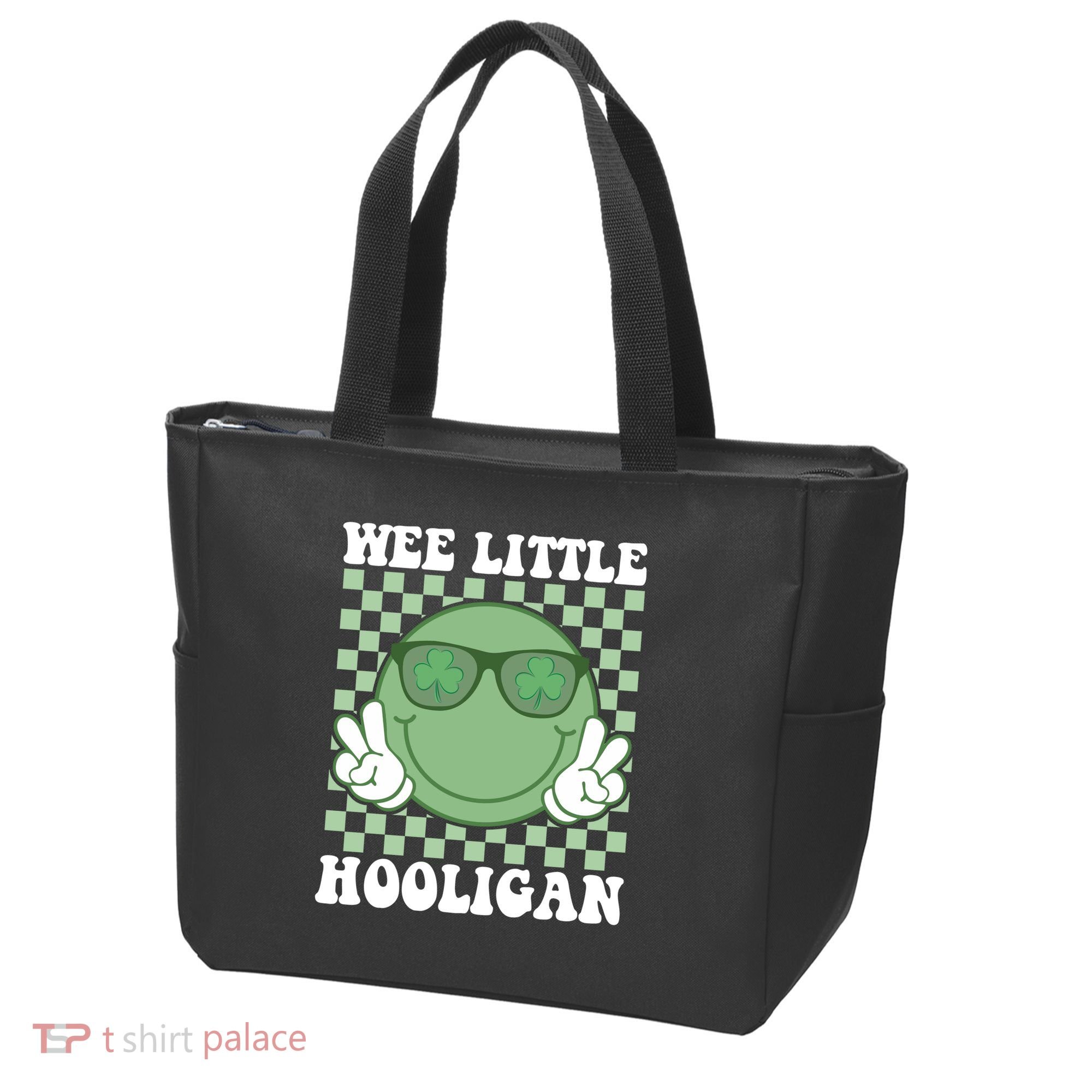 Wee Little Hooligan St Patricks Day Smile Retro Tote Bag