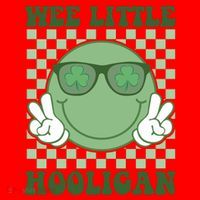 Wee Little Hooligan St Patricks Day Smile Retro Santa Hat thumb 1