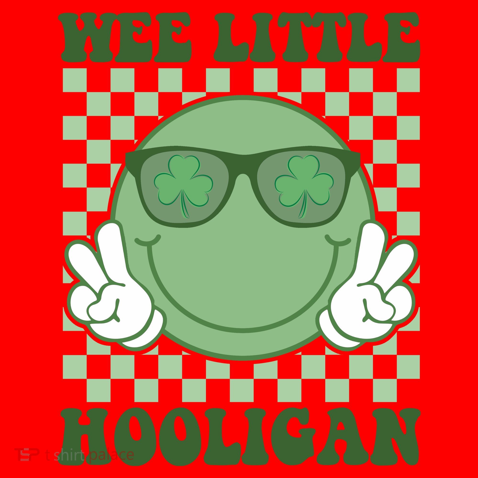 Wee Little Hooligan St Patricks Day Smile Retro Santa Hat