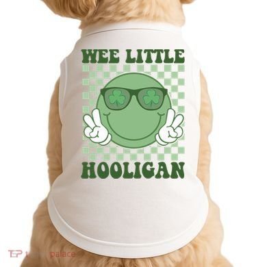 Wee Little Hooligan St Patricks Day Smile Retro Doggie Tank